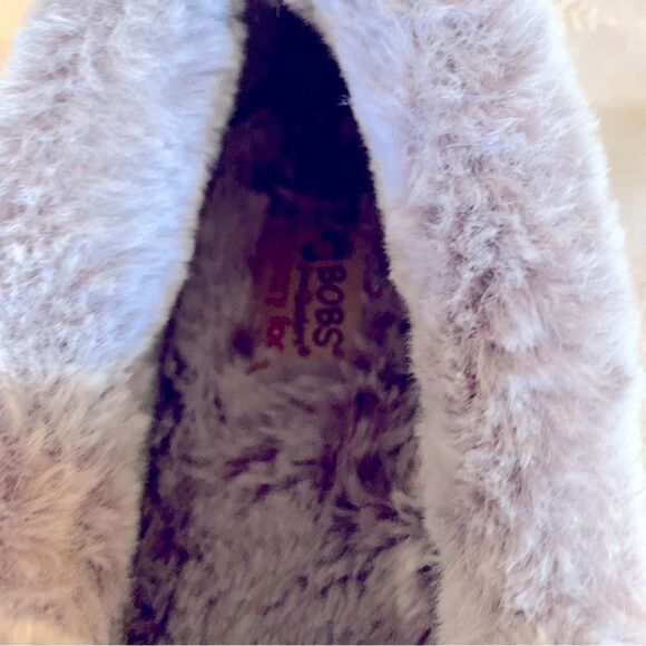 BOBS Skechers Kitty Cat Slippers Gray Plush Sz 7 Gorgeous - Picture 3 of 7